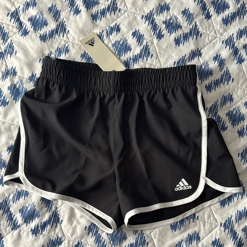 Adidas Black Athletic Shorts - Youth